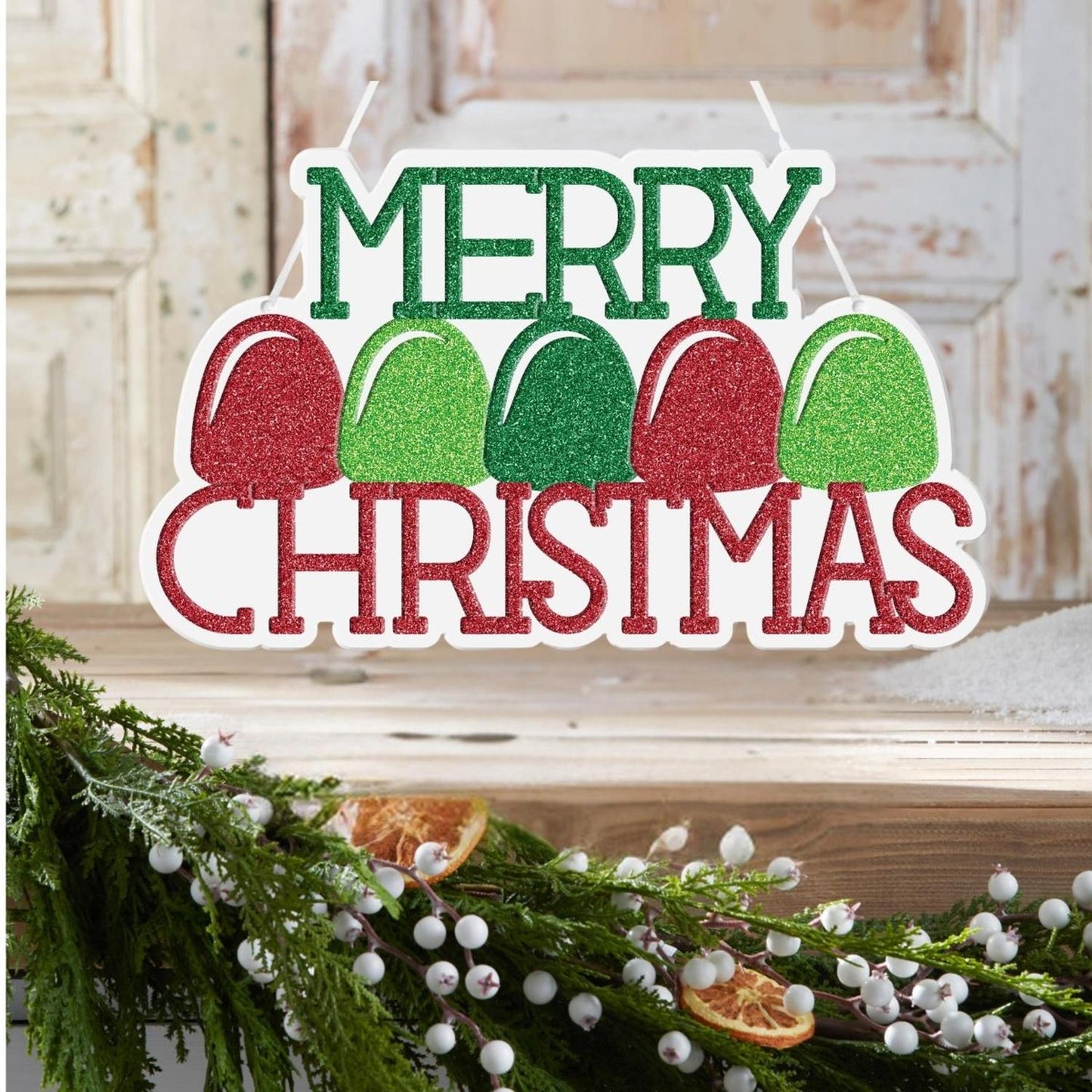 10" Merry Christmas Gumdrop Sign