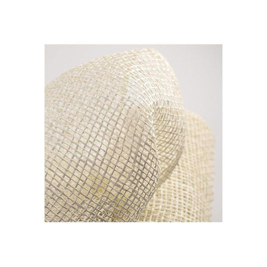 10" Poly Burlap Mesh ribbon: Cream