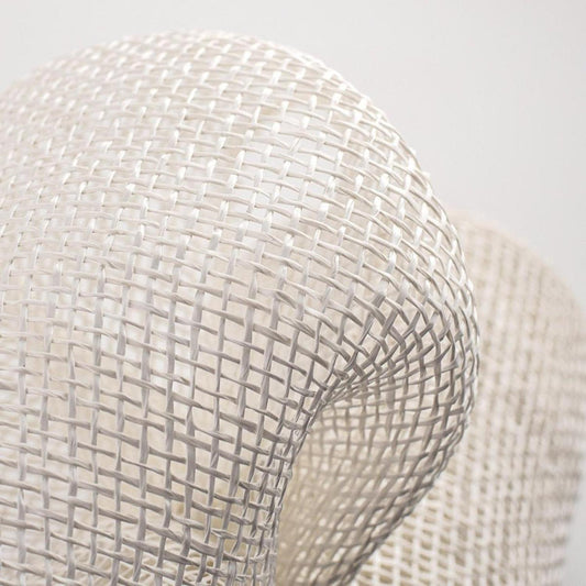 10" Poly Burlap Mesh Ribbon: White