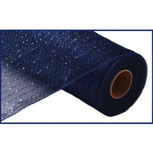 10" Poly Deco Mesh: Metallic Navy/Royal (10 Yards)