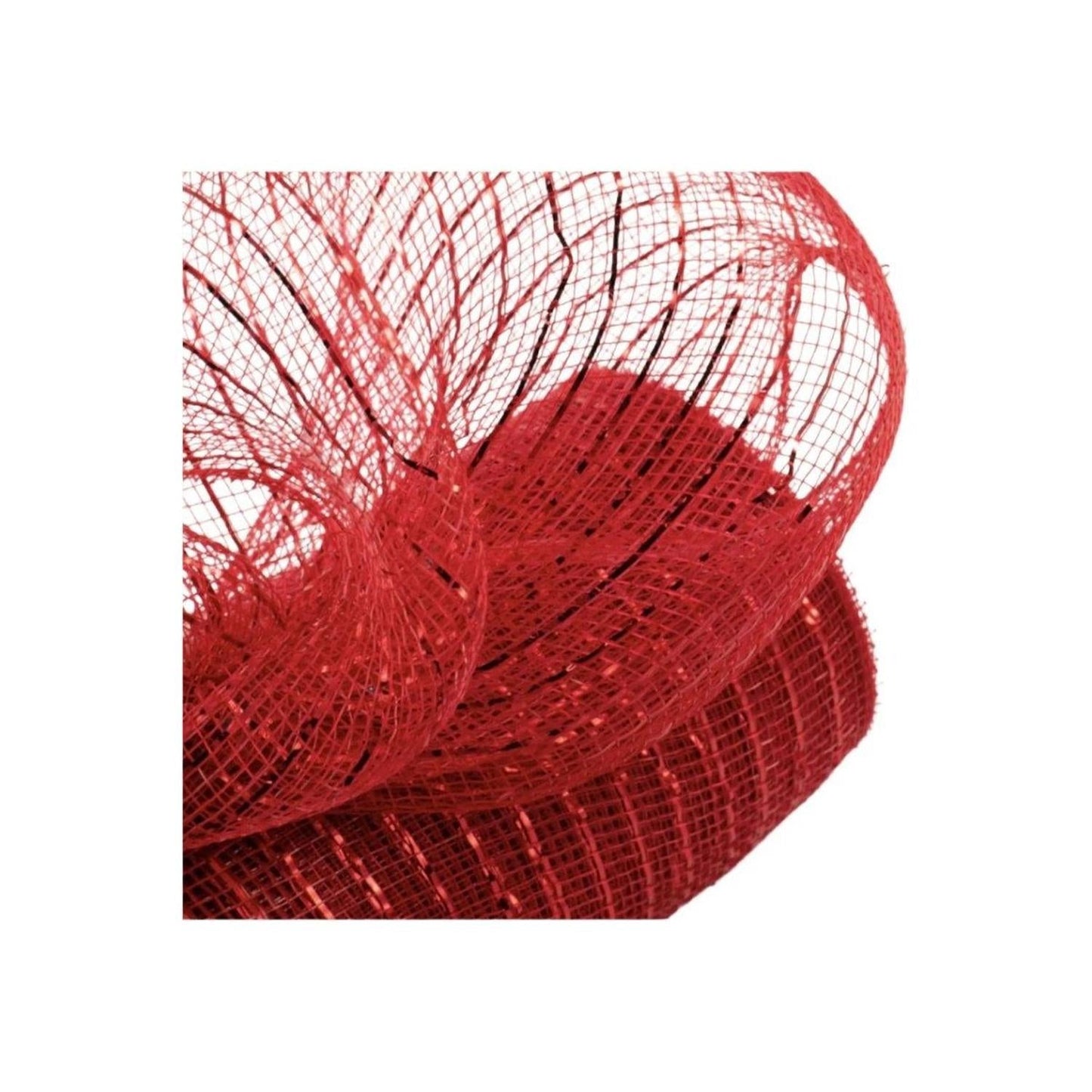10" Poly Deco Mesh: Metallic Red