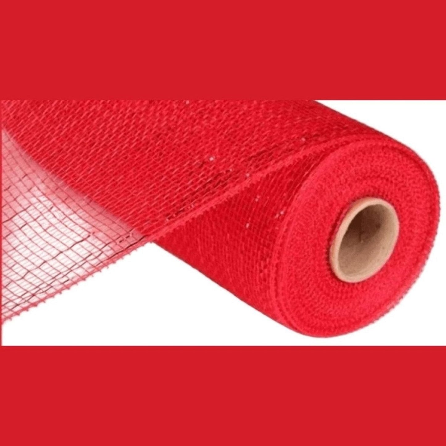 10" Poly Deco Mesh: Metallic Red