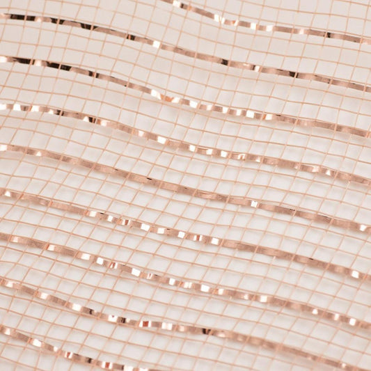 10" Poly Deco Mesh Ribbon: New Rose Gold w/Foil
