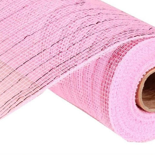10" Poly Deco Mesh Ribbon: Pink Metallic (10 Yards)