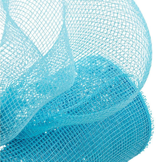 10" Poly Deco Mesh Ribbon: Turquoise Blue (10 Yards)