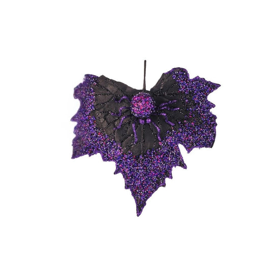 10" Sequin Spider on Leaf