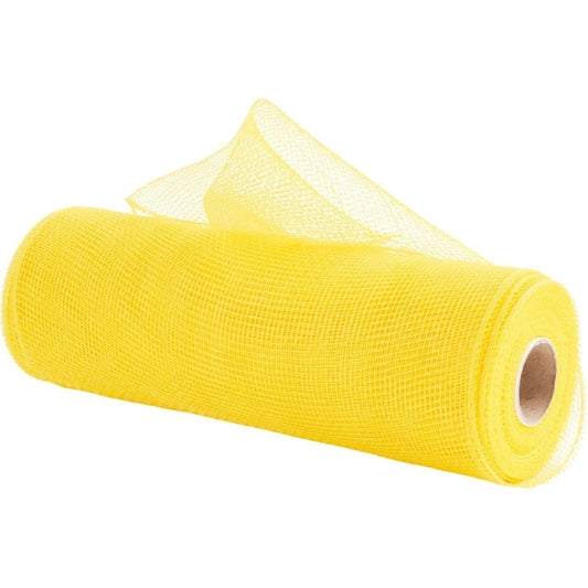 10" Yellow Poly Deco Mesh Ribbon (10 Yards)