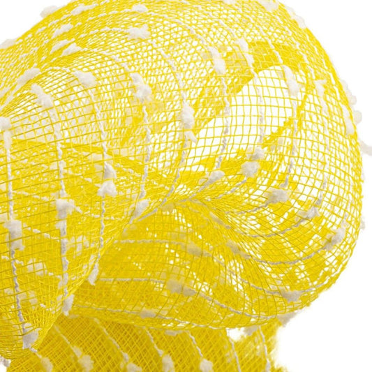 10" Yellow Snowdrift Deco Mesh Ribbon (10 Yards)