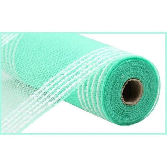 10.25" Drift Border Mesh Ribbon: Mint Green (10 Yards)