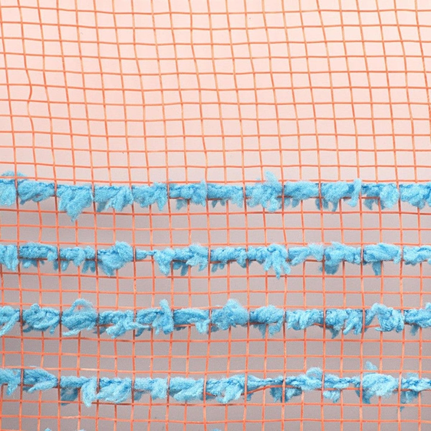 10.5" Drift Border Mesh Ribbon: Orange/Turquoise (10 Yards)
