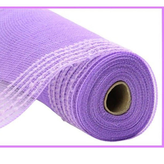 10.5" Drift Wide Border Deco Mesh Ribbon: Lavender (10 Yards)