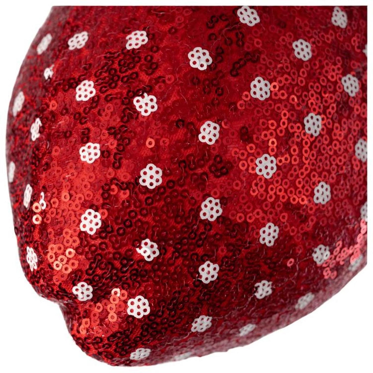 11" Plush Sequin Strawberry Accent
