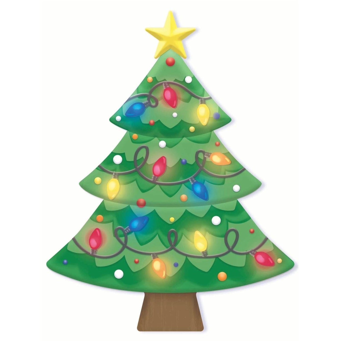 12" Metal Embossed Hanger: Christmas Lights