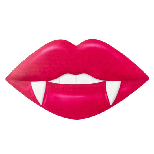12" Metal Embossed Hanger: Vampire Lips Hot Pink