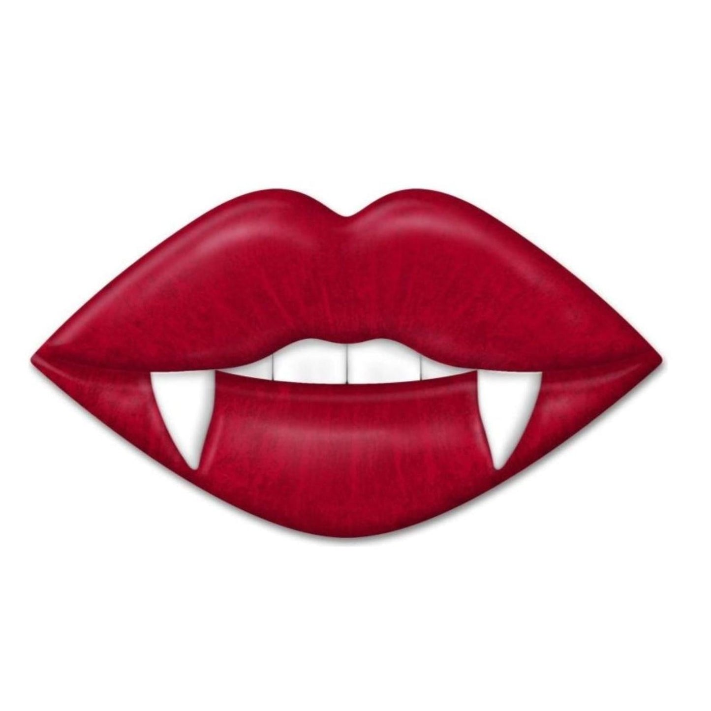 12" Metal Embossed Hanger: Vampire Lips Red