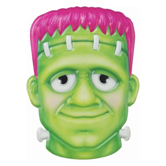 12" Metal Embossed Sign: Frankenstein (Pink)