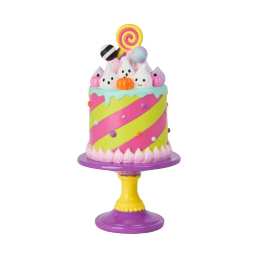 12" Pastel Pink Resin Halloween Cake