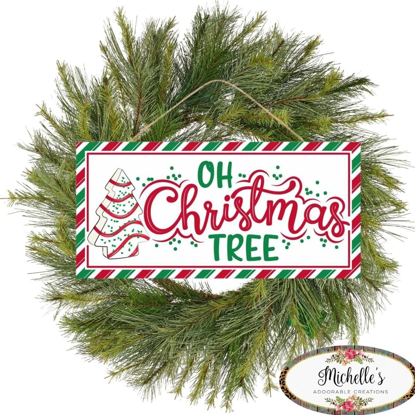 12" Wooden Sign: Oh Christmas Tree