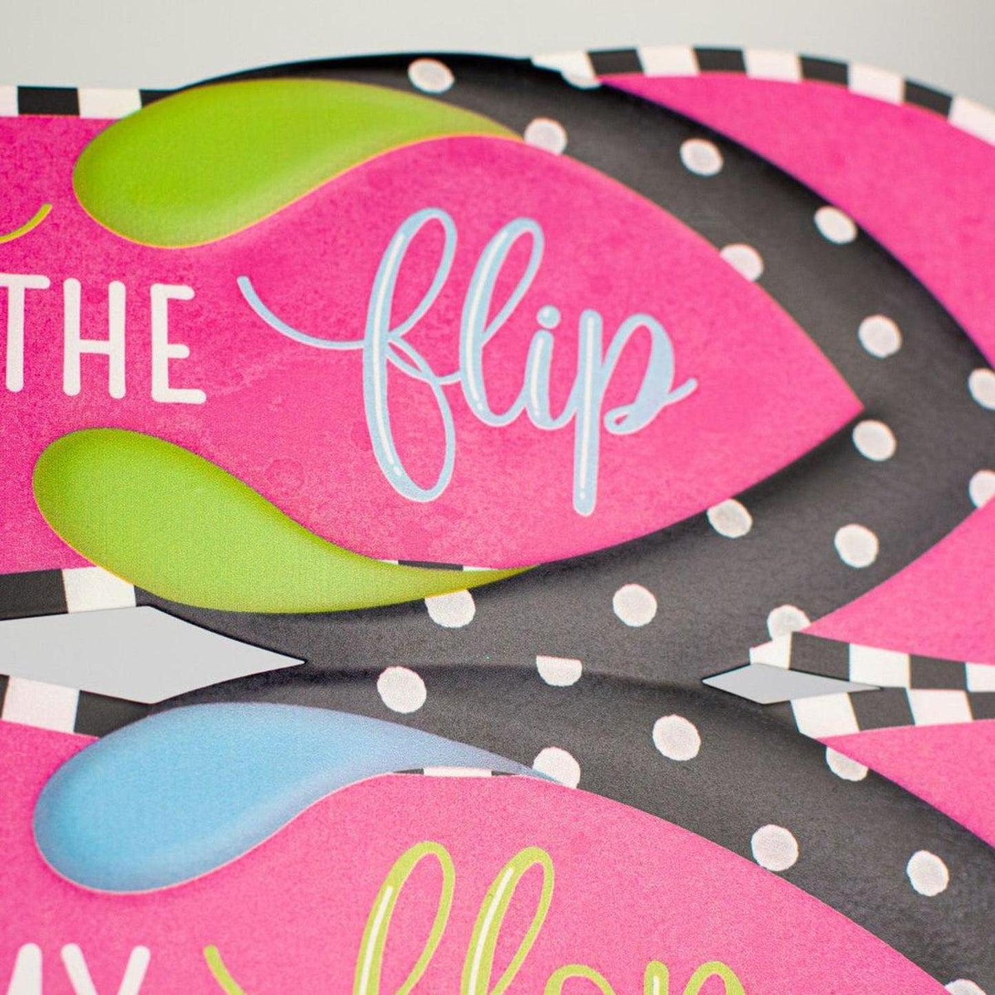 13" Metal Embossed Flip Flops: Flip To My Flop
