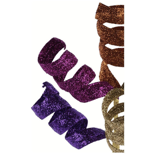 14" Glitter Curl Pick: Fiesta