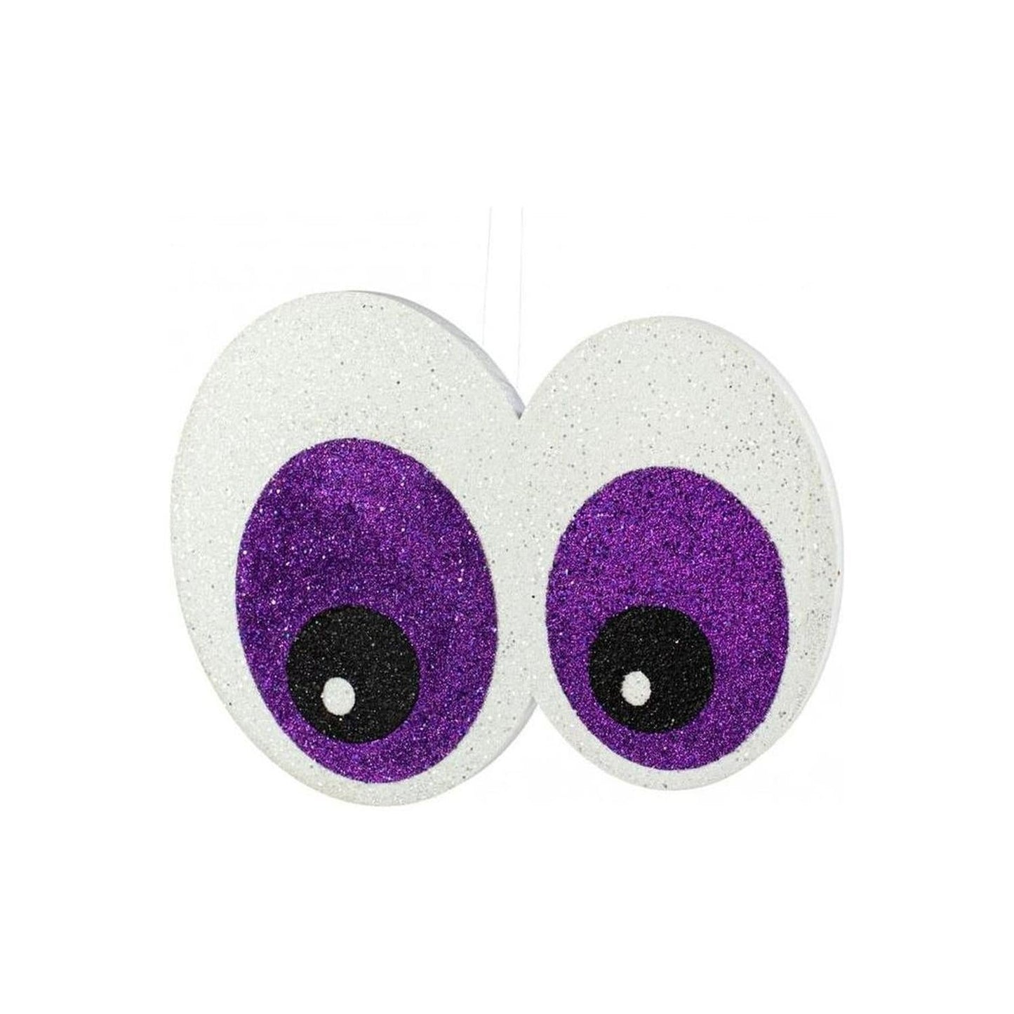 14" Glitter Eyeballs Ornament Hanger: Purple