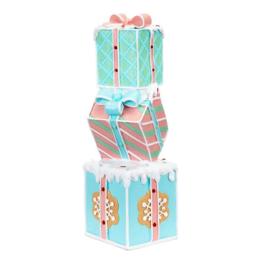 14" Pastel Stacking Christmas Gift Boxes