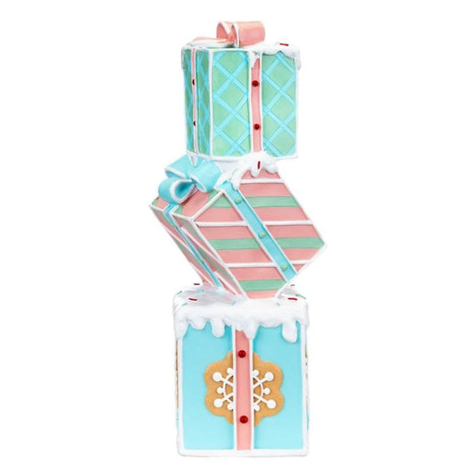 14" Pastel Stacking Christmas Gift Boxes