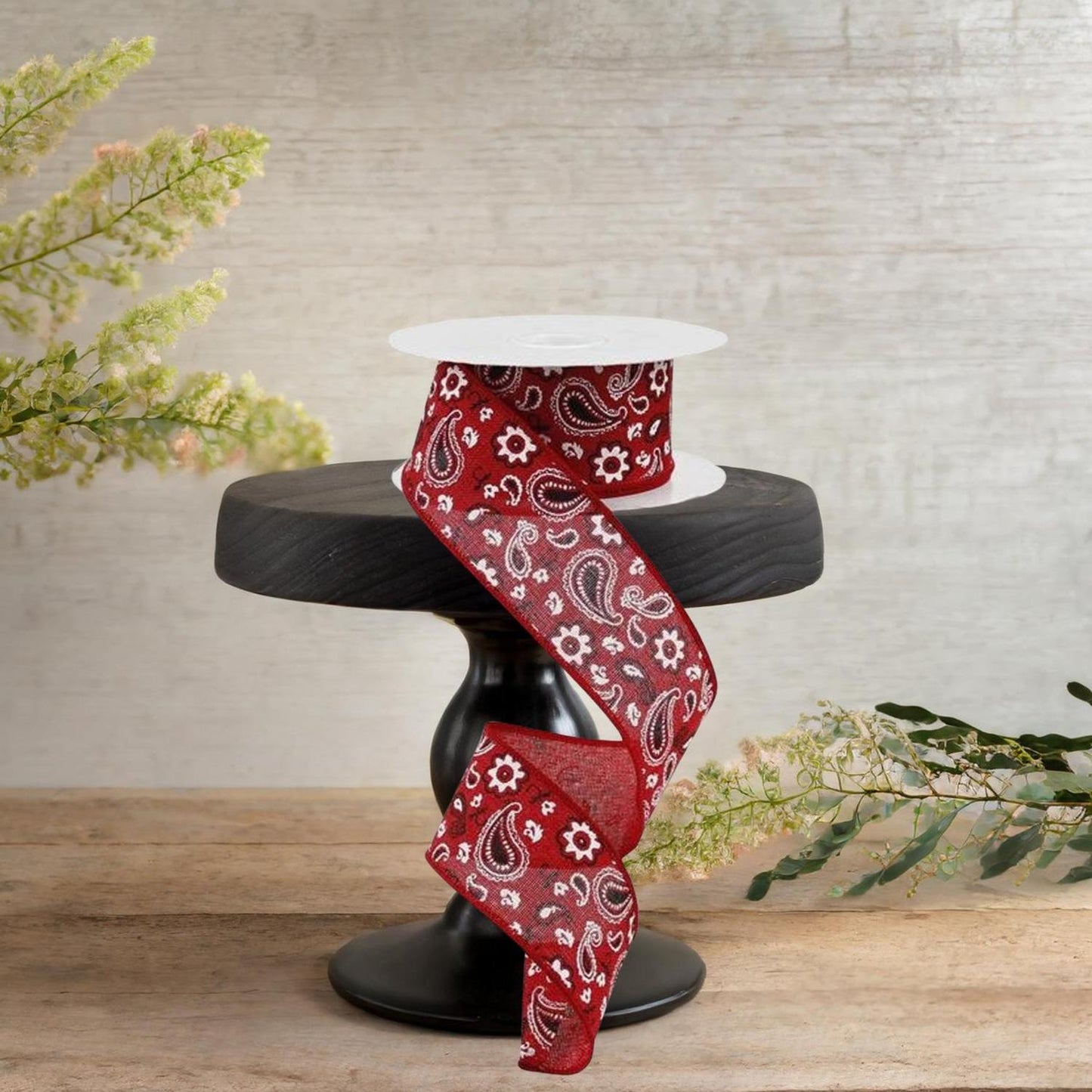 1.5" Bandana Royal Ribbon: Red  (10 Yards)