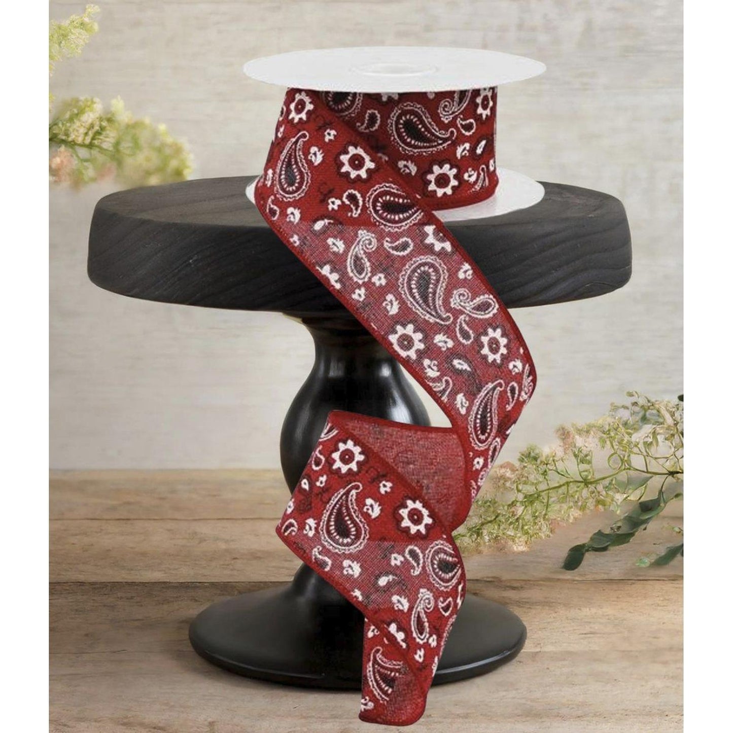 1.5" Bandana Royal Ribbon: Red  (10 Yards)