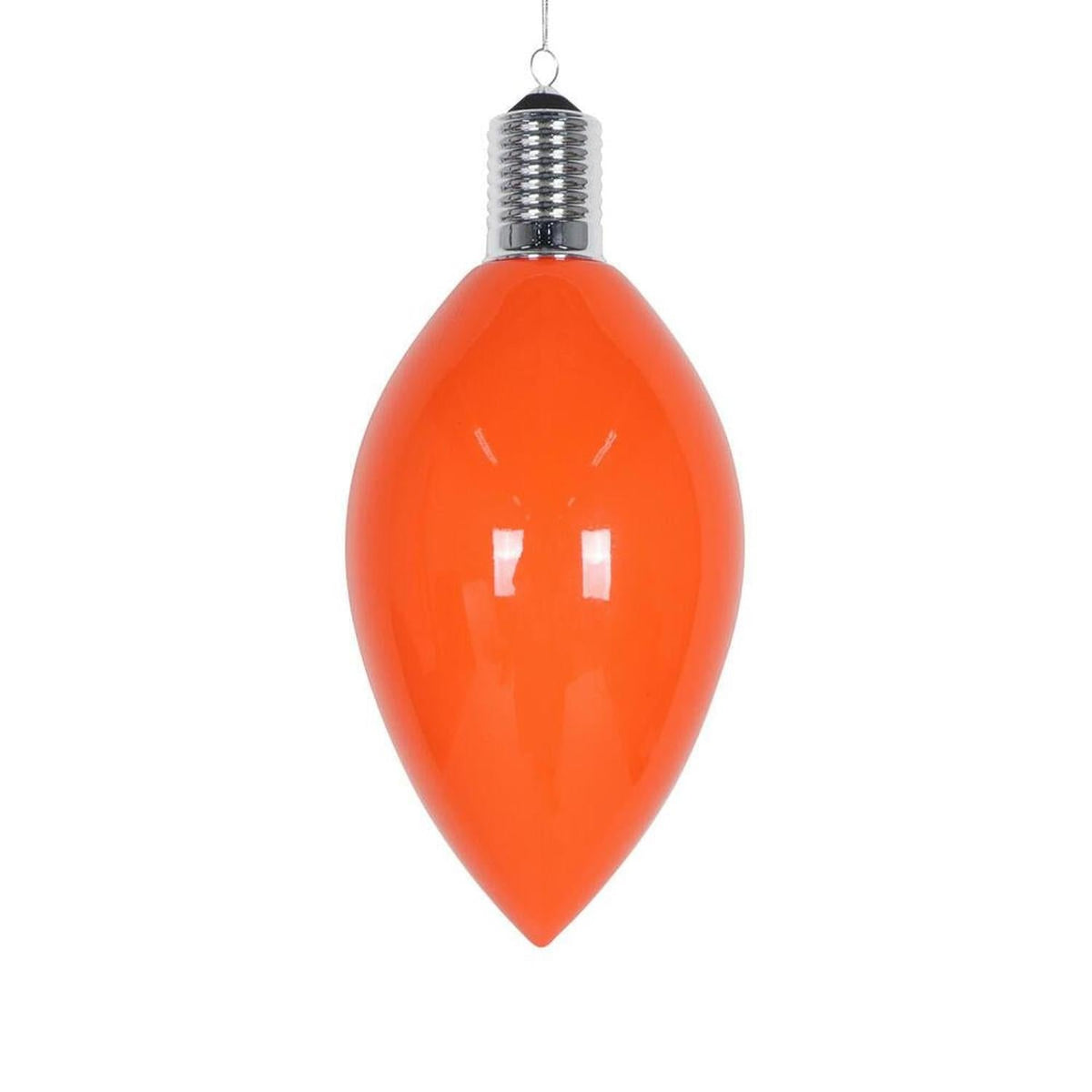 15" Enamel C9 Bulb Ornament: Orange