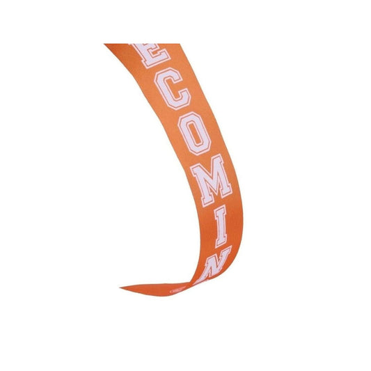 1.5" Homecoming Ribbon: Orange/White (100 Feet)