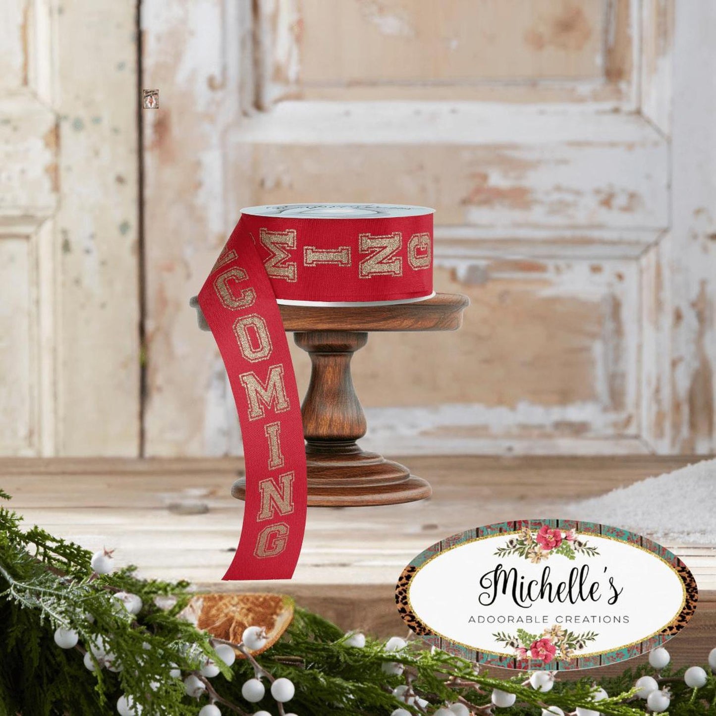 1.5" Homecoming Ribbon: Red/Gold (100 Feet)