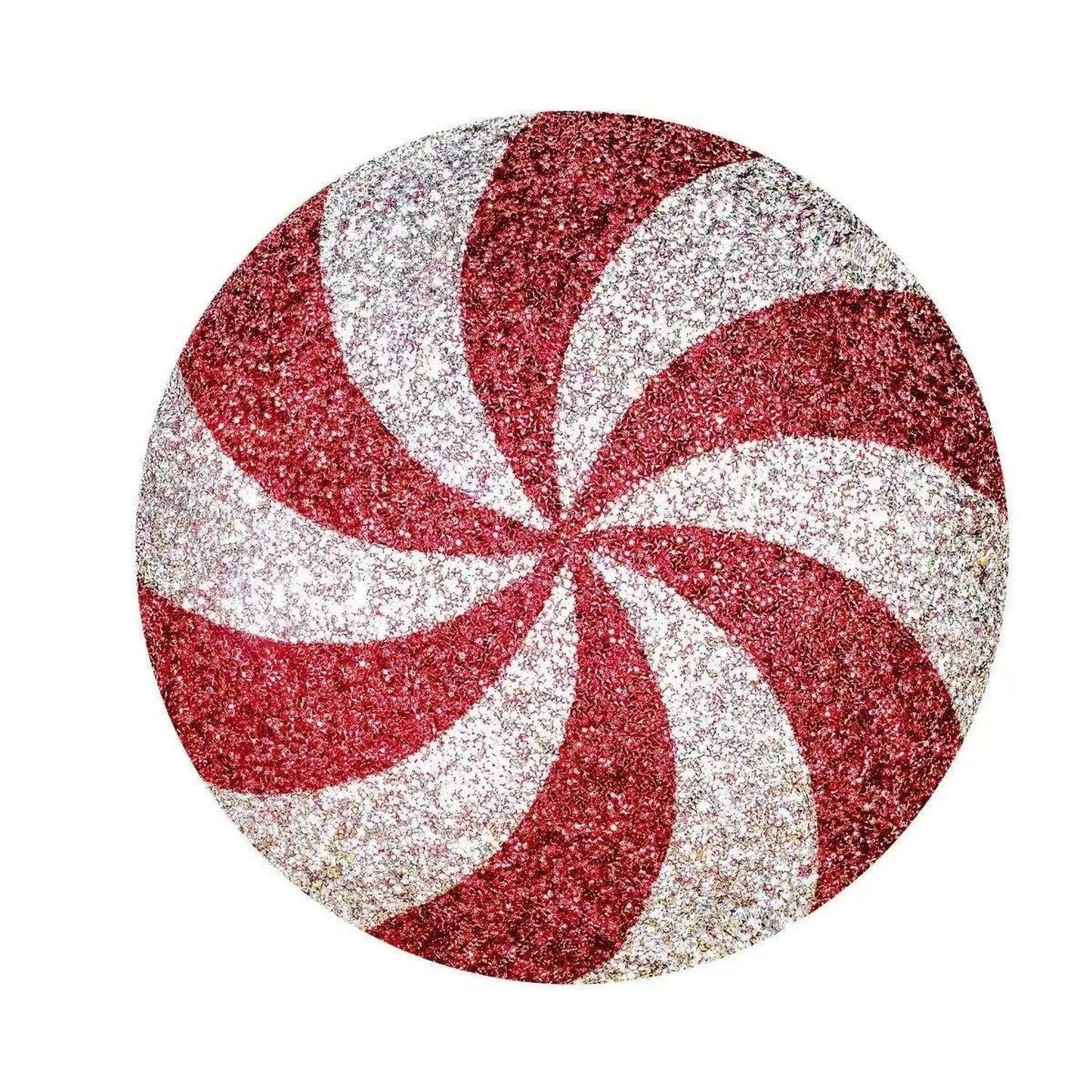15" Peppermint Shaped Pillow: Red