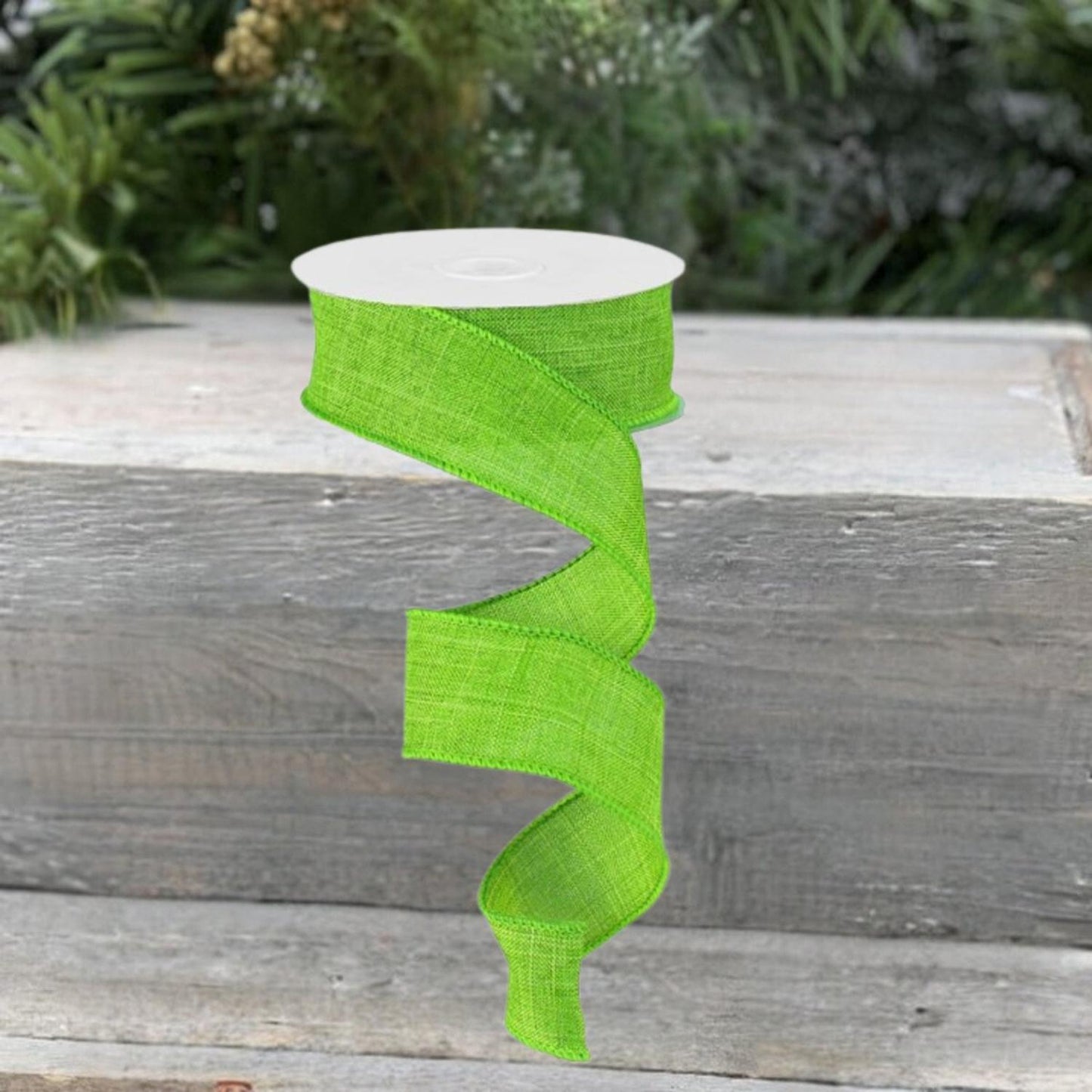1.5" Royal Burlap Ribbon: Fresh Green  (10 Yards)