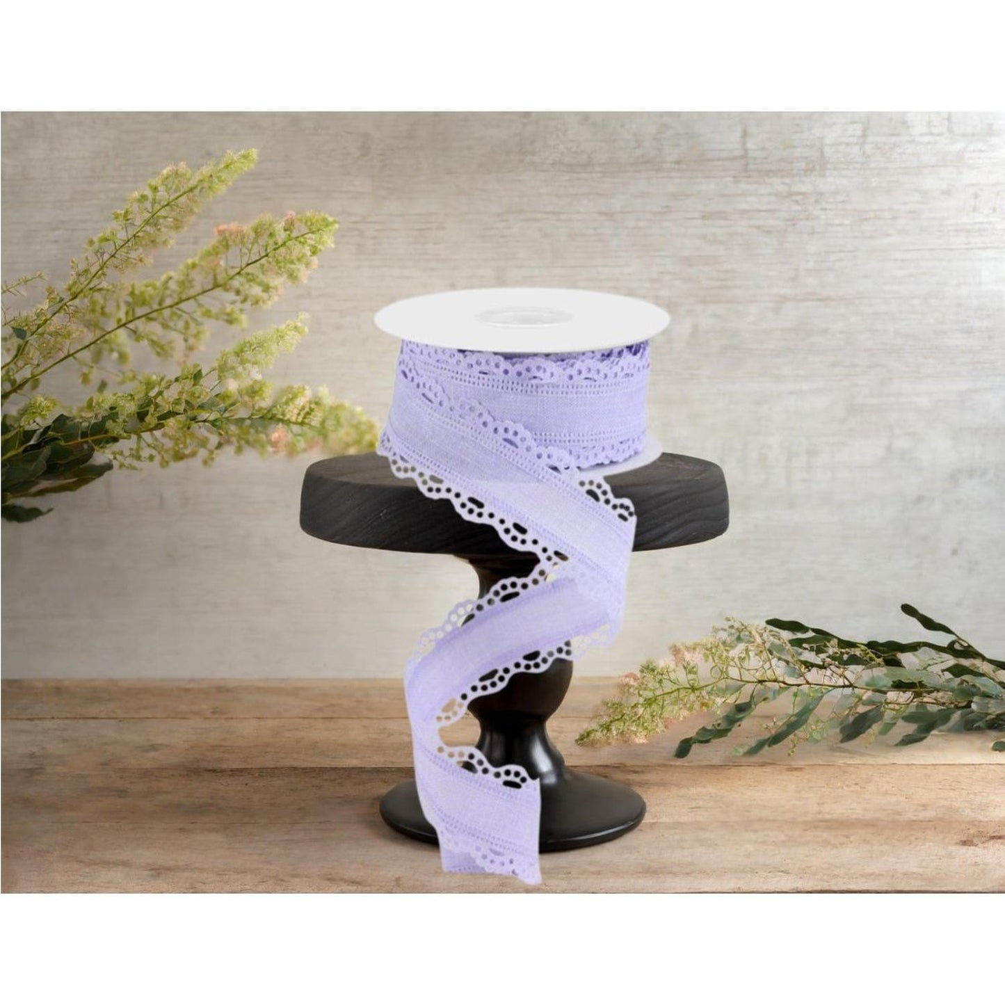 1.5" Scalloped Edge Ribbon: Light Lavender (10 Yard)
