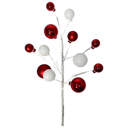 16" Elegant Ball Pick: Red/White