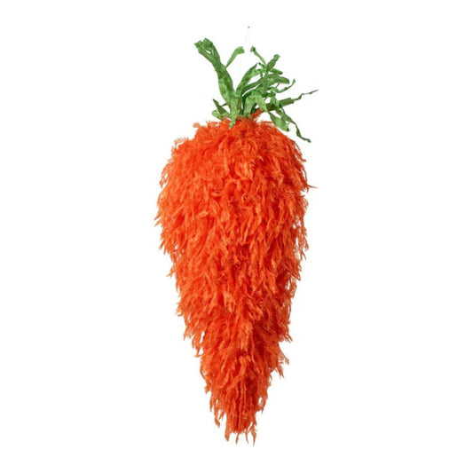 16" Furry Orange Fabric Carrot
