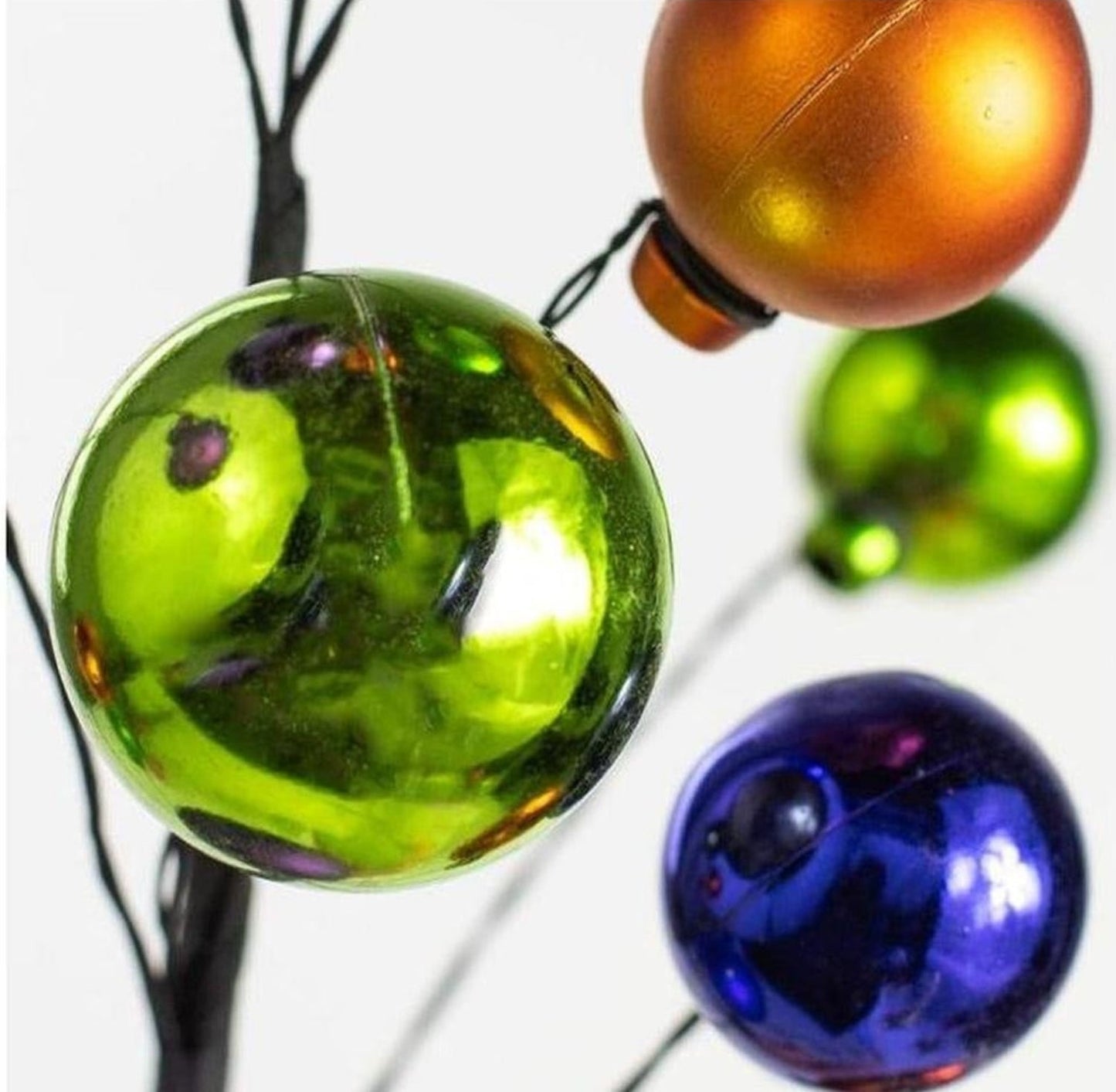 16" Ornament Ball Pick: Orange, Purple, Green