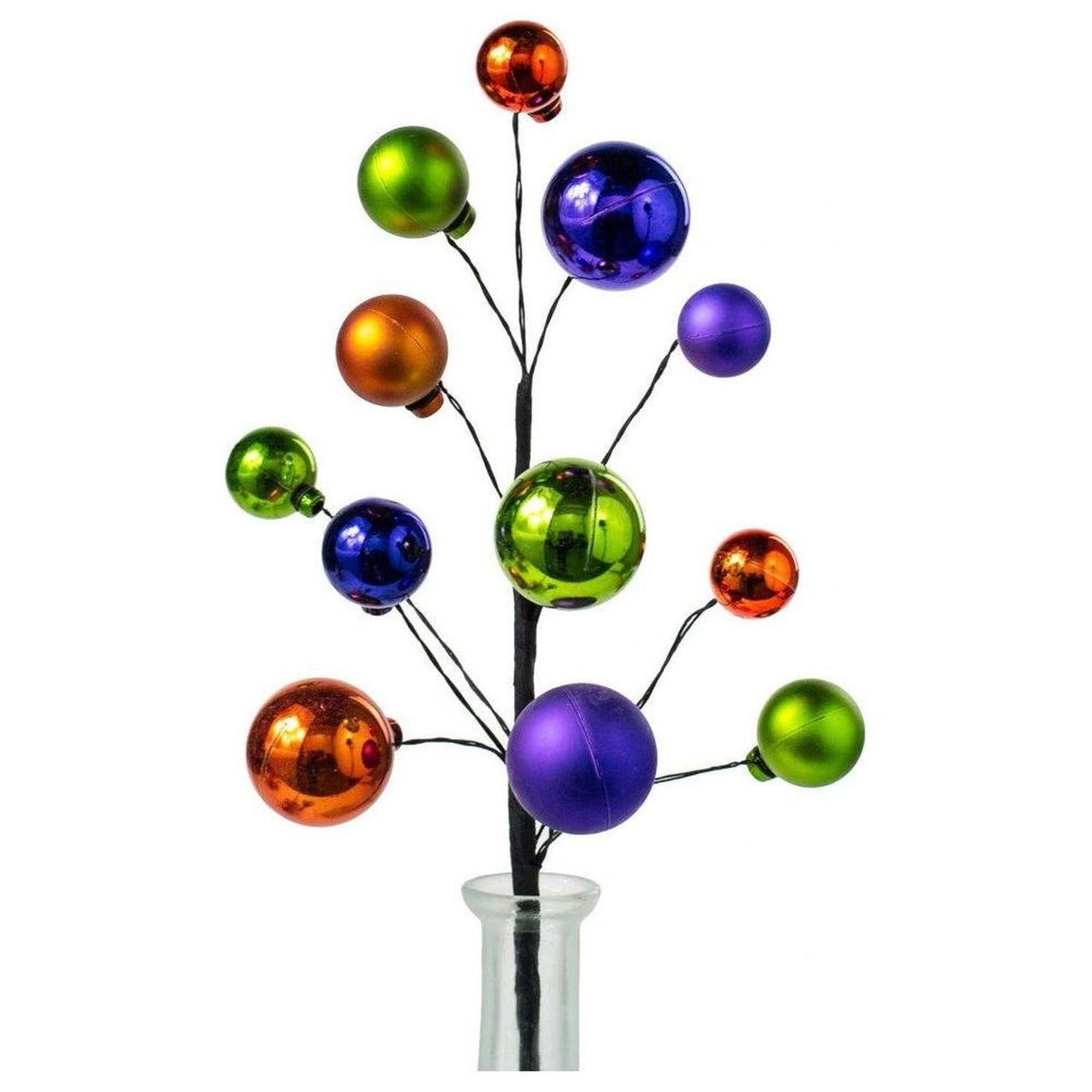 16" Ornament Ball Pick: Orange, Purple, Green