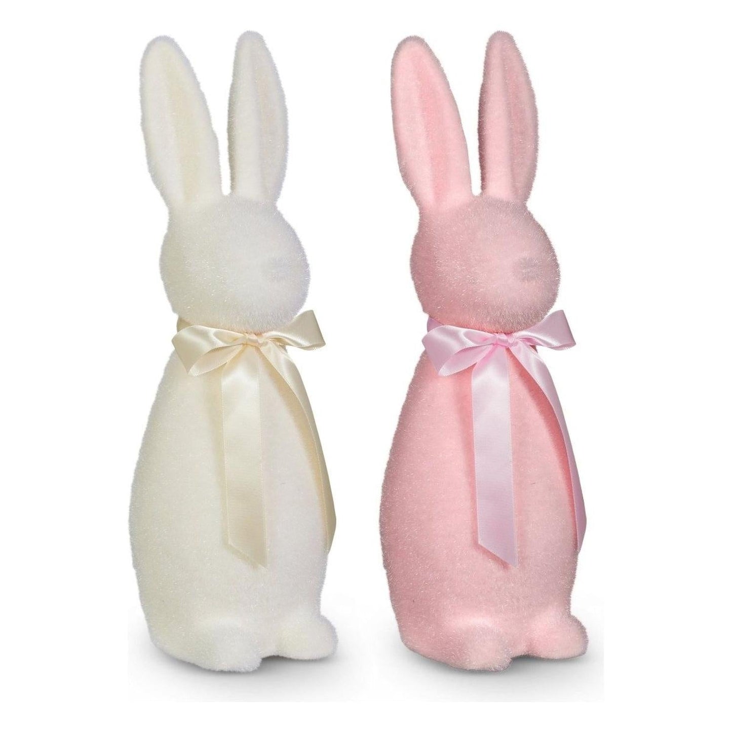 16" Pale Flocked Bunny