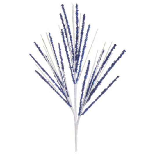 16.5" Glittered Spray: Red/Blue