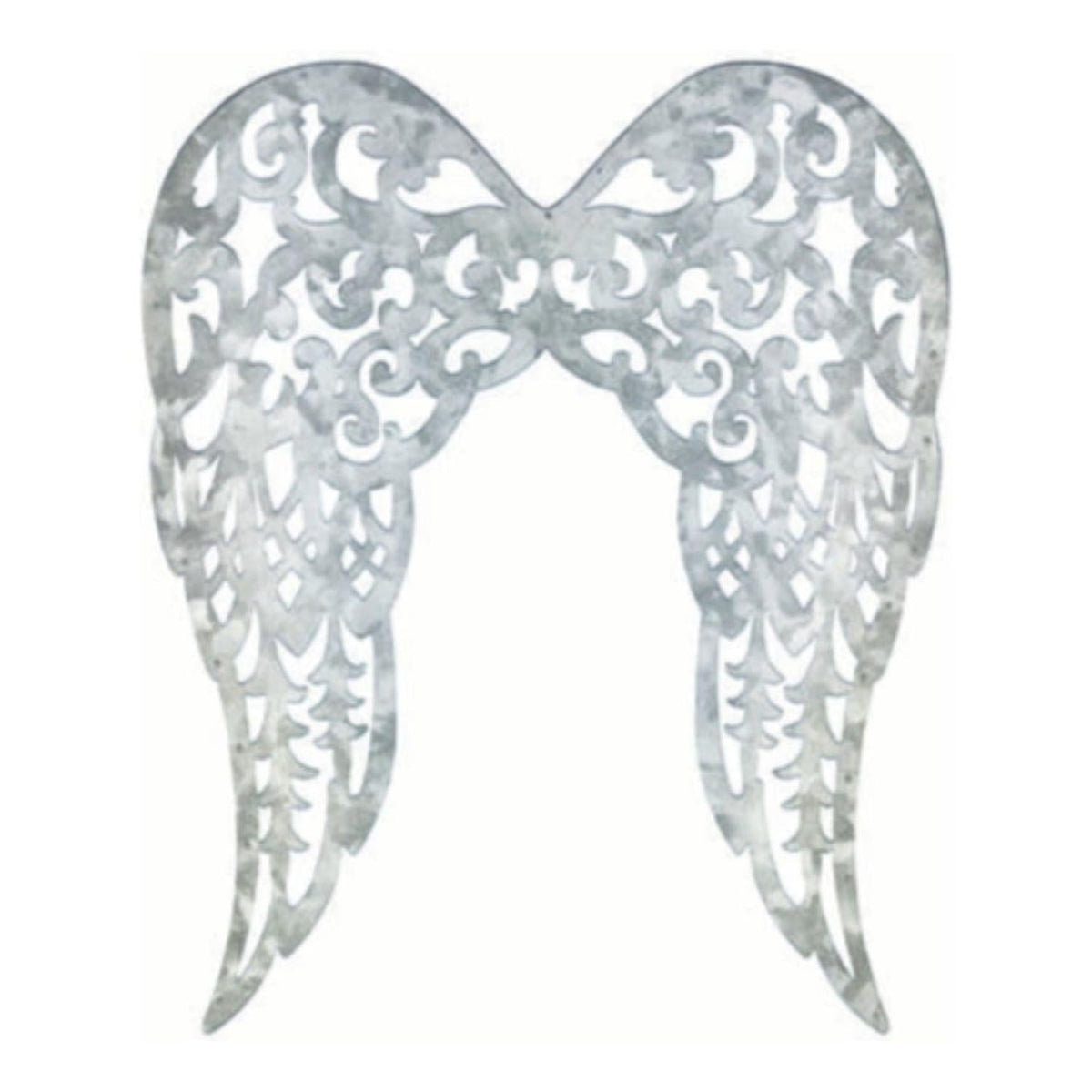 17" Metal Filigree Angel Wings: Acid Wash