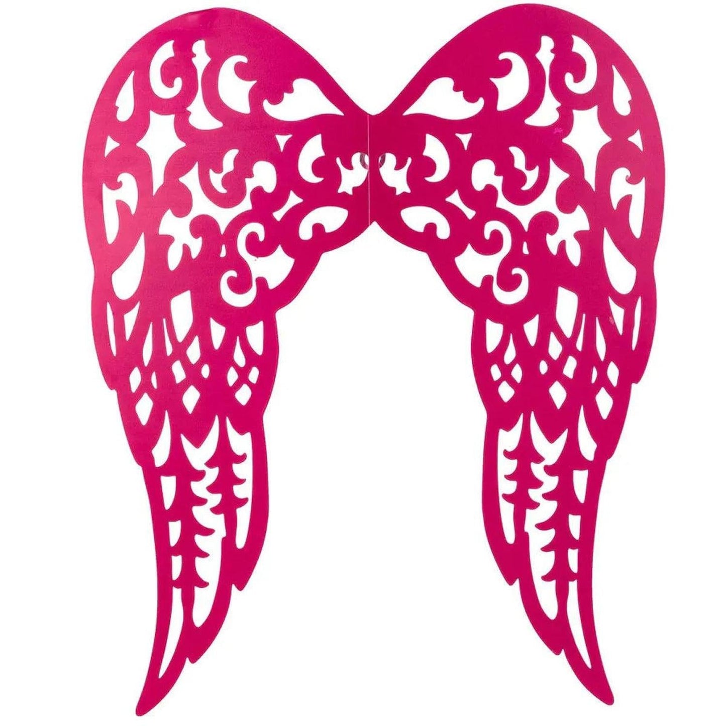 17" Metal Filigree Angel Wings: Hot Pink