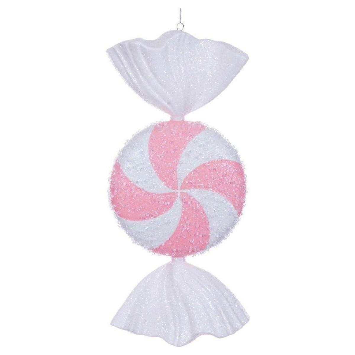 18" Pink Icy Sugar Candy Ornament
