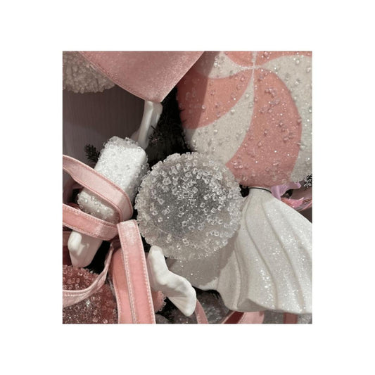 18" Pink Icy Sugar Candy Ornament
