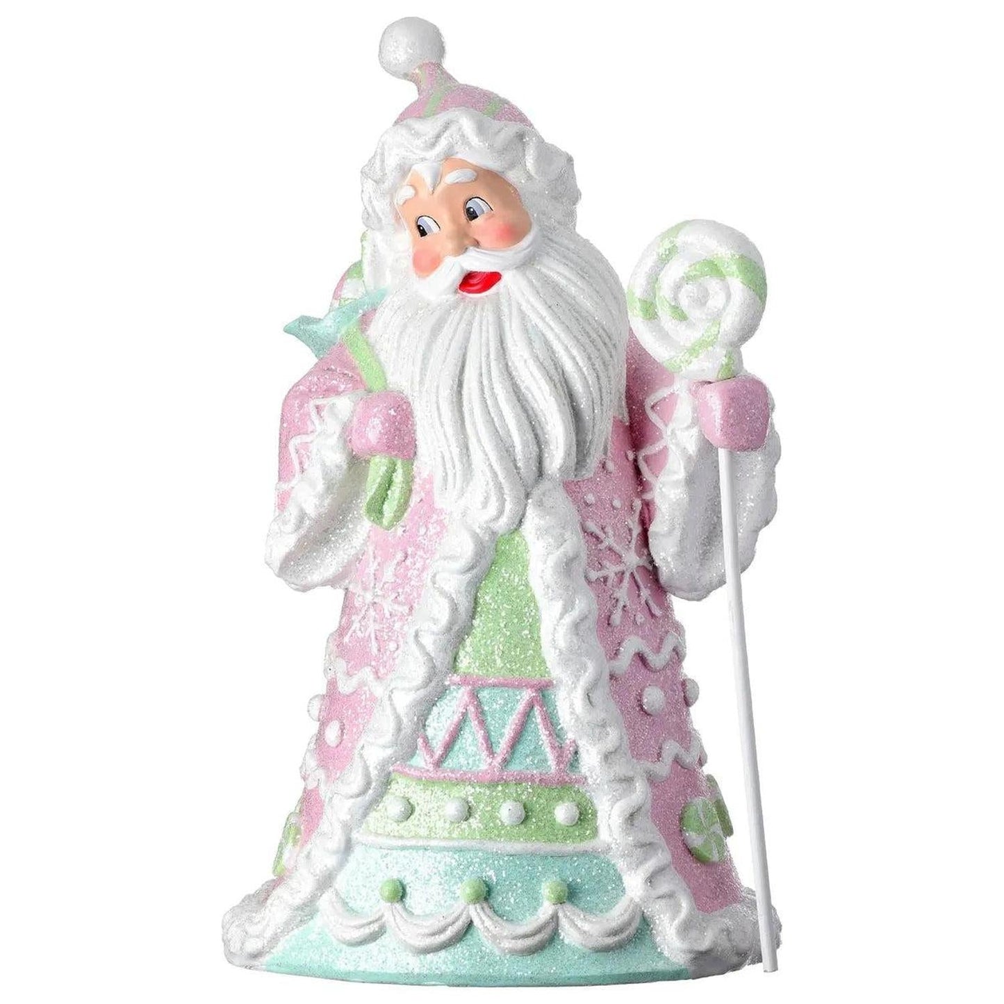 18" Resin Candylicious Santa: Pastel