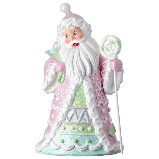 18" Resin Candylicious Santa: Pastel