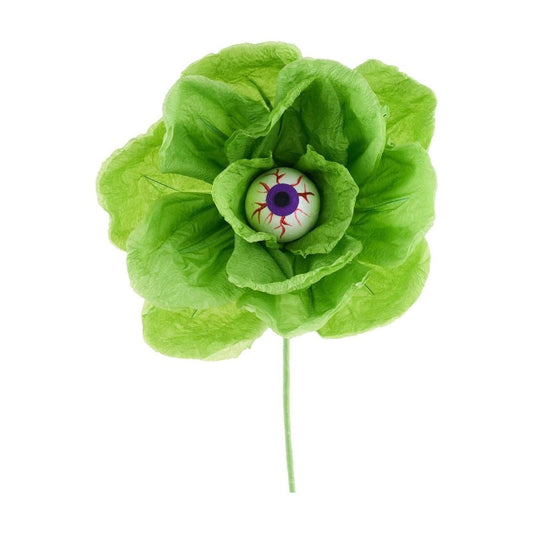 19" Paper Rose Eyeball Stem: Green