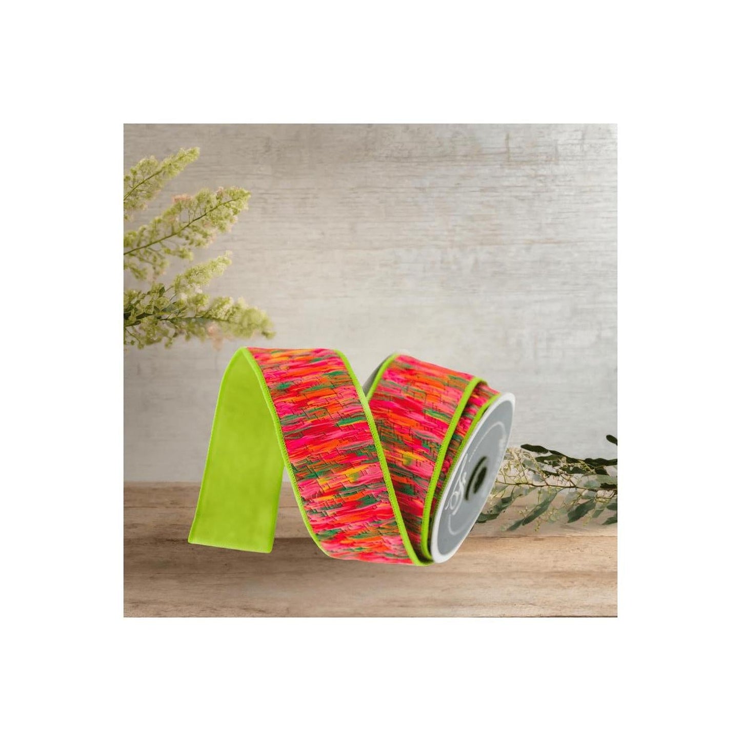 2" Groovy Loom Ribbon: Apple Green (5 Yards)