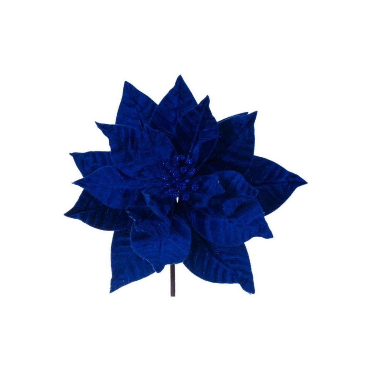 21" Blue Poinsettia Stem